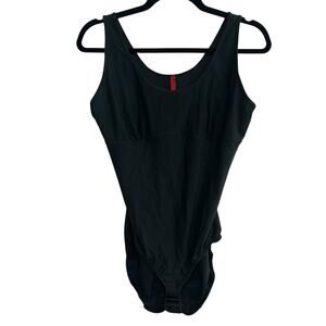Clean Girl Bodysuit Spanx Black Cotton Blend Sculpting Size 3X